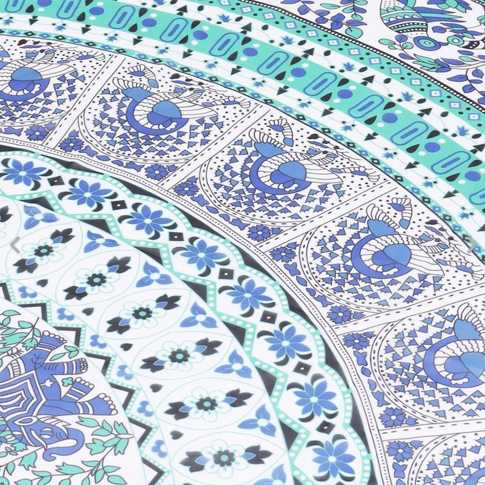Host Pick! 🎉 Bohemian Beach Throw, Tablecloth & Cover in One Blue Combo & Teal - Picture 11 of 16